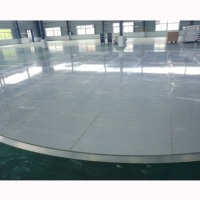RK Plancher de danse portable en alliage d'aluminium blanc brillant avec LED antidérapant de 30 mm d'épaisseur pour mariage