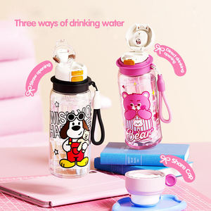 Nuova Tazza Termica Portatile con Manico e Cinghia, Design Animale Cartone Animato, Antigoccia, Riutilizzabile, per Studenti e Ufficio - Product Image 5