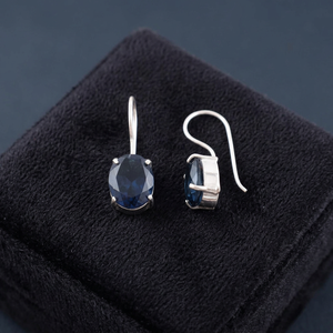 Nouveauté Indienne 2026 : Boucles d'oreilles en topaze bleue de Londres, bijoux en argent sterling 925 plaqué pour femmes et jeunes filles - Product Image 1