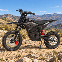 Moto tout-terrain électrique, pneus de moto tout-terrain, frein à disque, transmission par chaîne, double phare LED