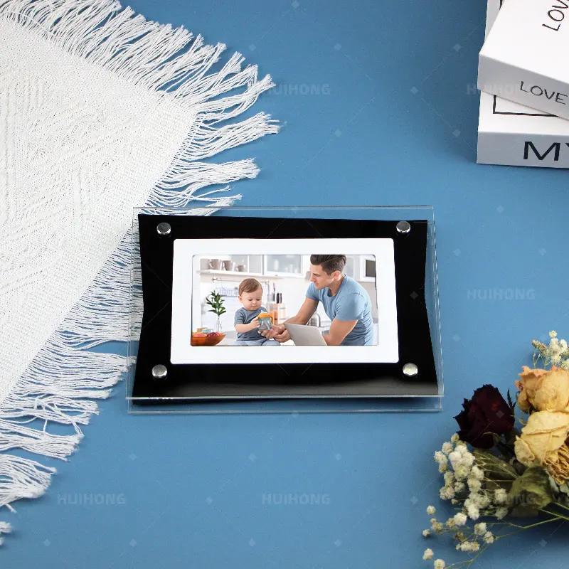 Brand new Colorful NFT Transparent electronic album digital Home decoration Acrylic player motion video photo frame