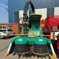 Moissonneuse-broyeuse agricole automotrice sur chenilles à disques pour ensilage, maïs, tiges et fourrage vert