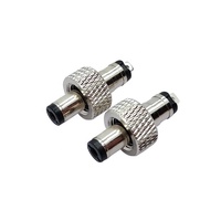 Connecteur de prise femelle DC en laiton nickelé 5,5x2,1 mm, 12V 2A, pour éclairage LED et applications d'alimentation