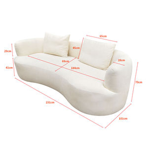 Elegante Sofá Curvo Tapizado Moderno para Sala de Estar, Hotel y Apartamento con Servicio OEM Personalizado - Product Image 3