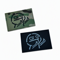 Patch tactique personnalisé avec logo découpé au laser, motif camouflage infrarouge, badge moral personnalisé avec fixation auto-agrippante