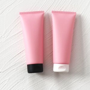 Envase de Tubo Exprimible de Plástico Cosmético con Tapa Abatible, Color Rosa Mate, 200 ml, para Limpiador Facial, Marca Privada - Product Image 6