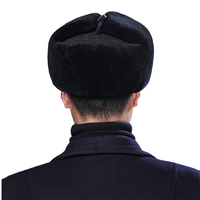 Gorro de piel de oveja cálido para invierno unisex de nuevo diseño con gorro de piel sintética con ribete de piel con estilo ruso