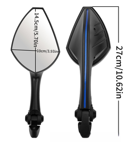 Rétroviseurs de moto réglables - Compatibles avec <span class=keywords><strong>Yamaha</strong></span> TMAX530, Honda CBR400R, Kawasaki Ninja <span class=keywords><strong>250</strong></span>/400 & <span class=keywords><strong>ZX</strong></span>-14R, Suzuki Sai 600 - Product Image 5
