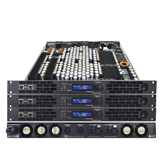 High Quality DANTE DSP Audio Amplifier 1U 2 Channels 4200w Audio Power Amplifier Profesional for Speaker Management System
