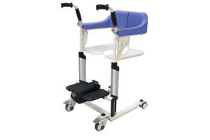 Thiết kế mới di động y Tế Thủy lực di chuyển nhà vệ sinh bệnh nhân Giao thông vận tải Lift chuyển ghế di chuyển commode xe lăn - Product Image 6