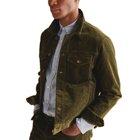 Veste en velours côtelé de haute qualité pour hommes classique revers à quatre boutons Plus hiver chaud couleur unie veste en velours côtelé