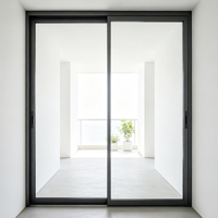 Porte coulissante en verre et aluminium givré, insonorisée, translucide, anti-humidité, facile à nettoyer et silencieuse pour salle de bain