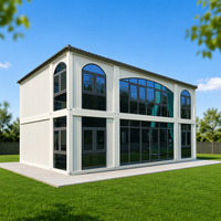 Maison préfabriquée modulaire pliable personnalisée à double extension pour bureau, hôtel d'hôtes, villa, hôpital