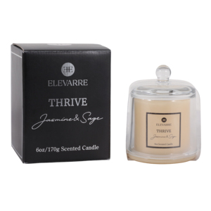 เทียนหอม ELEVARRE Thrive กลิ่นจัสมินและเสจ ขนาด 6 ออนซ์ พร้อมฝาปิด - Product Image 2