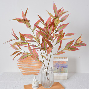 Feuilles d'eucalyptus artificielles Laixing 30cm-100cm, fleurs en soie faites à la main, décoration d'intérieur, plante de Noël - Product Image 1