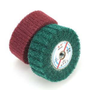 Disque de brosse pour meuleuse d'angle 100 mm avec trou fileté 10 mm, tampons de ponçage en mousse pour polissage du métal et tampon de récurage en acier inoxydable - Product Image 3