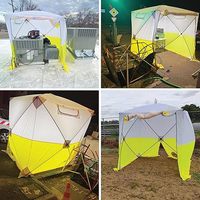 6,5x6,5ft Robustes Industrie-Schnellaufbau-Zelt aus Fiberglas, Flammhemmendes Sofort-Vordach für Bau und Wirtschaft