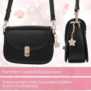 Llaveros y Abalorios Estéticos <span class=keywords><strong>de</strong></span> Flores Bonitas <span class=keywords><strong>para</strong></span> <span class=keywords><strong>Mujer</strong></span>, <span class=keywords><strong>para</strong></span> Bolsos, Mochilas, Accesorios, Colgantes, Bolsas y como Pequeño Regalo - Product Image 4