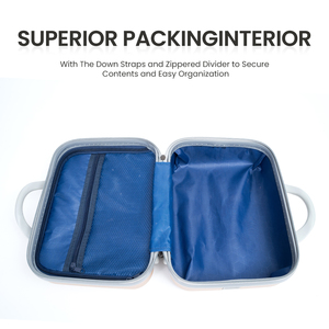 Bolsa organizadora de maquillaje portátil de 14 <span class=keywords><strong>pulgadas</strong></span>, Mini bolso de mano, estuche de equipaje de carcasa dura para viajes, ABS Unisex para niños - Product Image 6