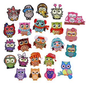 Hot Bán Dễ Thương Phim Hoạt Hình Động Vật Chủ Đề Nhiệt Báo Chí Sắt Trên Thêu Cú Vá Cho Trẻ Em Quần Áo Trang Trí - Product Image 1