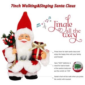 Babbo <span class=keywords><strong>Natale</strong></span> Elettrico Animato con Musica e Danza, Decorazione Natalizia Rossa Fatta a Mano Personalizzabile 7-10 Pollici, Ecologica - Product Image 4