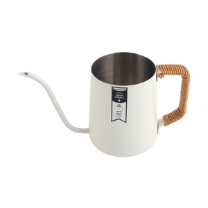 Bouilloire à café à bec de cygne blanche avec poignée en bambou 0,35L/0,6L - Product Image 6