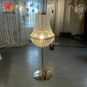 SMOOTH New <strong>Wedding</strong> <strong>Props</strong> Gold Silver Crystal Stand Lighted Table Chandelier Rechargeable Centerpieces for <strong>Wedding</strong> Decorations - Product Image 3