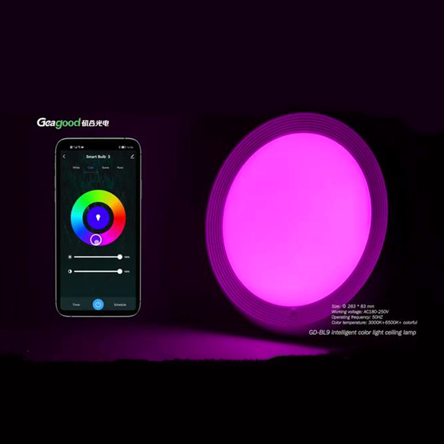 Geagood Modern Home Decor Tuya App WIFI Dimmable Ceiling Lamp Round Surface Mounted Smart Ceiling Light