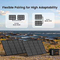 Panneau solaire portable pliable GNCC SolarNova 400W, léger, sortie USB + DC, alimentation de secours pour le camping, la randonnée, les camping-cars