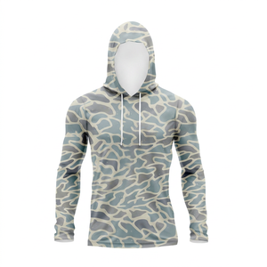 Custom Logo Men's UPF50+ Fishing Hoodie Quick Dry Camouflage Breathable Long Sleeve Fishing Suit - Product Image 1
