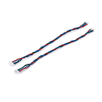 Par de cables trenzados JST de 4 pines hembra a hembra, conector rojo, azul, verde y negro para sensor, señalización, prototipado, OEM