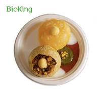 BioKing 100% Naturel Jetable Canne à Sucre Bagasse Restaurant Alimentaire Assiette de Service Pâte de Canne à Sucre Blanche Conteneur Alimentaire Plateau Fête DDP USA/Amérique