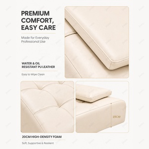 Lit <span class=keywords><strong>de</strong></span> luxe pour extensions <span class=keywords><strong>de</strong></span> cils, lit incurvé pour cils, lit <span class=keywords><strong>de</strong></span> beauté en acier inoxydable doré, mobilier <span class=keywords><strong>de</strong></span> salon <span class=keywords><strong>de</strong></span> beauté, <span class=keywords><strong>table</strong></span> <span class=keywords><strong>de</strong></span> <span class=keywords><strong>massage</strong></span> en cuir PU blanc - Product Image 4