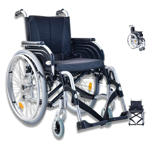 รถเข็นวีลแชร์พรีเมียม รุ่น Takan SYIV100-46A โครงอะลูมิเนียม ที่วางแขนแบบพับได้ ที่พักเท้าพับได้ เบรกแบบล็อคอัตโนมัติ รับน้ำหนักได้ 120 กก. แบบปรับด้วยมือ - Product Image 2