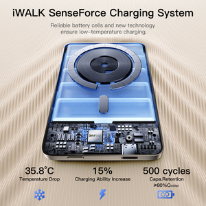 <span class=keywords><strong>IWALK</strong></span> แบตเตอรี่สำรองแบบแม่เหล็กไร้สาย ดีไซน์โลหะทันสมัย บางเฉียบ ความจุ 5000mAh พร้อมสัมผัสจับที่ยอดเยี่ยม - Product Image 6