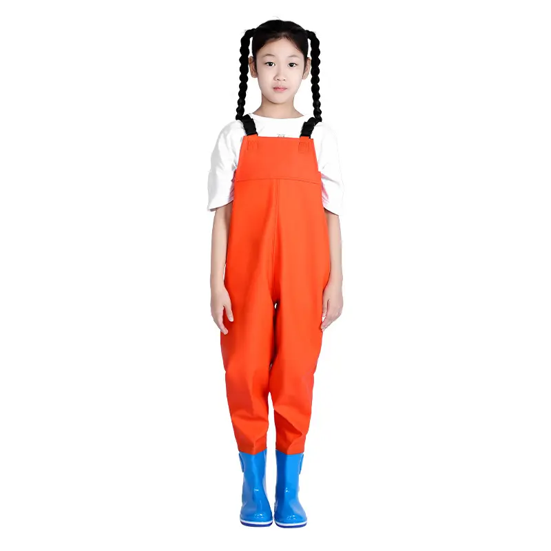 PVC waders kids wader rain water boots with pocket for kids