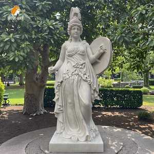 MILY, venta al por mayor, estilo griego, estatua de <span class=keywords><strong>Atenea</strong></span> de mármol blanco de tamaño real, <span class=keywords><strong>escultura</strong></span> para decoración de jardín de parque de plaza pública - Product Image 6