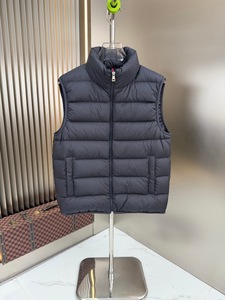 Chaqueta sin mangas para hombre, Mon Luxury Casual Fashion, 100% plumón, aislante, elegante, delgada, impermeable, básica, negra. - Product Image 1