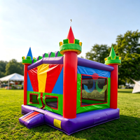 Château gonflable commercial robuste en PVC pour location événementielle, anniversaires, équipement de terrain de jeu scolaire