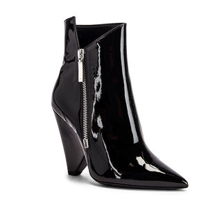 Donne Nero Heteromorphic tacco Punta A Punta <span class=keywords><strong>Stivaletti</strong></span> Alla Caviglia Breve Stivali - Product Image 3