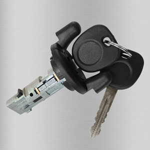 Ignition <b>Lock</b> Cylinder KD010D3 For Cadillac Chevrolet Buick 2 <b>Keys</b> Black Cylindrical <b>Lock</b> - Product Image 2