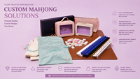Table de Mahjong Double Couche en EVA Personnaliser 4 Joueurs Pool Mah Jongg Tray Table de Jeu Flottante pour American Mahjong