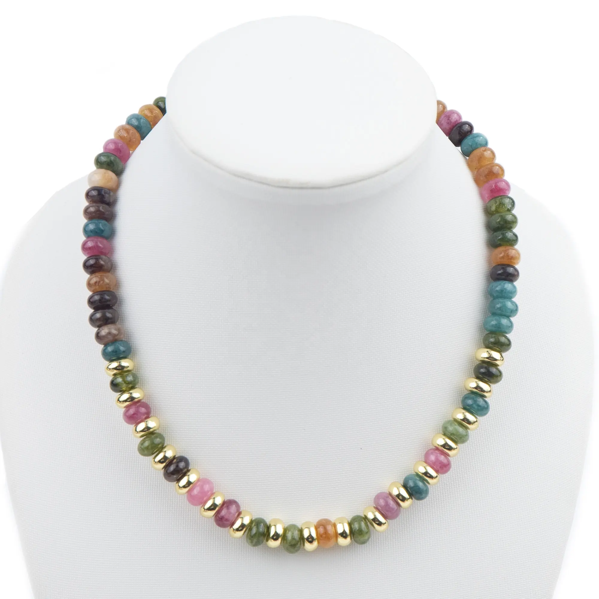 Nouveau Design tendance de luxe 8x5mm, amour naturel, perles de pierre, colliers, bijoux pour la plage d'été
