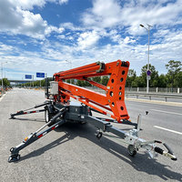 Plateforme élévatrice télescopique mobile hydraulique diesel à flèche articulée remorquable, prix d'usine, à vendre
