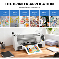Impresora DTF de Escritorio XP600 A3 de 30CM, Impresora de un Solo Cabezal para Logotipos y Gráficos en Prendas