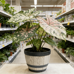 Maceta Moderna de Plástico Ecológico con Forma de Barril y Aspecto de <span class=keywords><strong>Madera</strong></span> para Jardín, Suelo y Centros Comerciales - Product Image 1