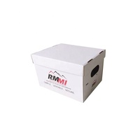 Cajas de Cartón Corrugado Personalizadas con Tapas y Asas, Cajas de Almacenamiento de Documentos de Oficina con Relieve