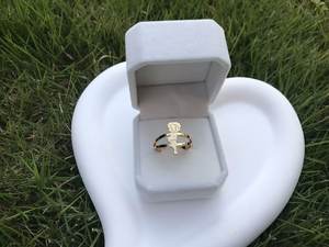 Anillos Delicados con Bisel de Corazón de Rolie de Dibujos Animados Personalizados, Joyería para Mujer, Chapado en Oro de 18K, Acero Inoxidable, Regalo de Moda - Product Image 3