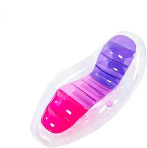 Flotador Inflable Ergonómico de PVC para Piscina con Portavasos, Color Rosa Morado Transparente, para Adultos, Fiestas Acuáticas de Verano - Product Image 1