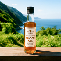 Huile de sésame grillé coréenne de qualité supérieure 180ml, pressée à basse température, naturelle, non-OGM, pure, dorée, riche en arômes, saveur noisette, sans additifs